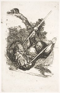 Häxa i sving av Francisco de Goya