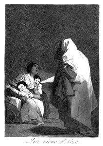 Här kommer bogeyman, 1799 av Francisco de Goya