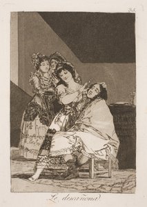 Hon flår honom av Francisco de Goya