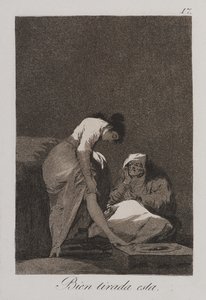 Den är snyggt sträckt av Francisco de Goya