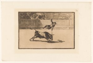 Juanito Apiñani på arenan i Madrid Lätthet och djärvhet hos Juanito Apiñani i Madrid Stierengevechten (serietitel) La Taureamachie (serietitel) Tjurfäktning (serietitel) av Francisco de Goya
