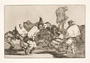 Karnevalens dårskap (Mamma du, karneval, för imorgon kommer det aska) av Francisco de Goya