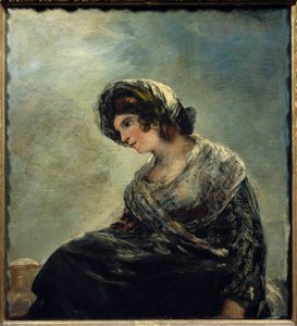 The Dairy of Bordeaux Målning av Francisco De Goya (1746-1828) 1827. Dim. 0,74 x 0,68 m. Madrid. Musee Du Prado - Mjölkpigan i Bordeaux. Målning Francisco de Goya (1746-1828) 1827. 0,74 x 0,68 m. Ängsmuseet, Madrid av Francisco de Goya
