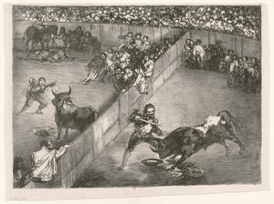 [Les Taureaux de Bordeaux: Platsfördelningen] av Francisco de Goya