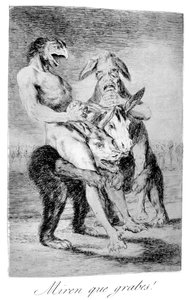 Se så högtidliga de är!, 1799 av Francisco de Goya