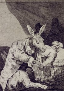 Av vad sjuk kommer han att dö Capricho No 40 av Francisco de Goya