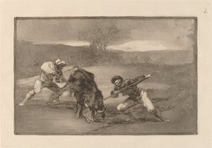 Ett annat sätt att jaga till fots av Francisco de Goya