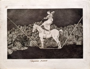 Precise Folly från serien Los Disparates Follies, 1815-1819 av Francisco de Goya