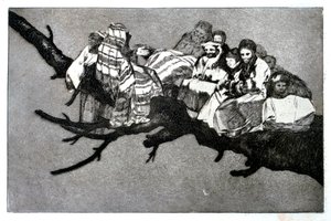 Löjlig dröm, 1819-1823 av Francisco de Goya