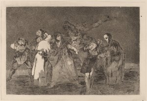 De läker sticksår ​​men inte dåliga ord (sår läker snabbare än förhastade ord) av Francisco de Goya