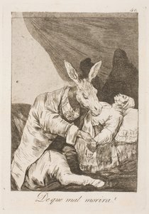 Är det läkaren eller sjukdomen som dödar honom? av Francisco de Goya