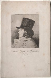 The Caprichos: Porträtt av Goya. av Francisco de Goya