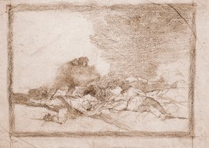 The Disasters of War: Det är därför du föddes (förberedande ritning av Francisco de Goya