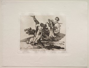 Krigets fasor: en heroisk bedrift! Med döda män!. av Francisco de Goya