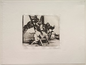 Krigets fasor: Det är ett svårt steg! av Francisco de Goya