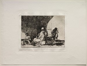 Krigets fasor: de friska och de sjuka. av Francisco de Goya