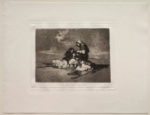 Krigets fasor: Vad är användningen av en kopp? av Francisco de Goya