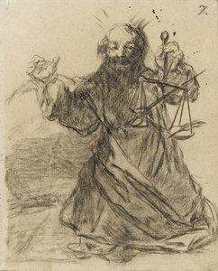 Pennan är mäktigare än svärdet, 1819-28 (svart krita på papper) av Francisco de Goya