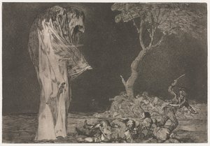 Ordspråken: Skräckens dårskap, 1864. av Francisco de Goya
