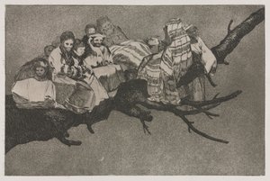 Ordspråken: Löjlig dårskap, 1864. av Francisco de Goya