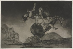 Ordspråken: Hästkidnapparen, 1864. av Francisco de Goya