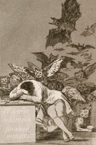 The Sleep of Reason Produces Monsters av Francisco Goya av Francisco de Goya
