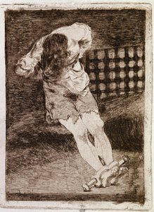 Avstängning av en skyldig person kräver inte plåga (gravyr av Francisco de Goya