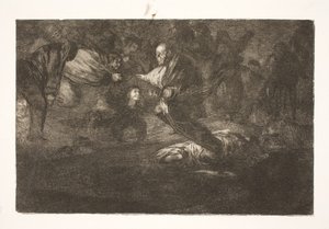 Vår Herre skapar dem, och de hamnar i vacker förening / Fåglar av samma fjäder flyger i flockar av Francisco de Goya