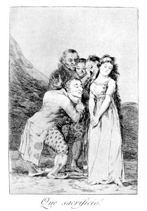 Vilket offer!, 1799 av Francisco de Goya