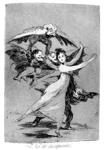 Du kommer inte att fly, 1799 av Francisco de Goya