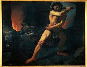 Hercules and Cerberus (målning på duk) av Francisco de Zurbaran