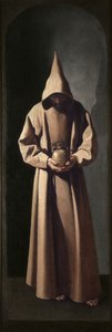 St Francis som överväger en skalle