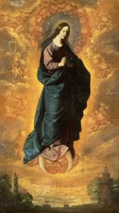Den obefläckade avlelsen (olja på duk) av Francisco de Zurbaran