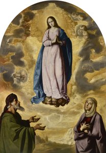 Den obefläckade avlelsen med Sankt Joachim och Sankt Anna av Francisco de Zurbaran