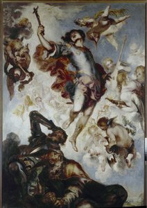 The Triumph of Hermenegilde (Visigoth Prince and Martyr, ca. 560-585) - Olja på duk av Francisco the Younger Herrera