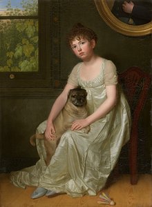 Porträtt av Sylvie de la Rue (olja på duk) av Franciscus Joseph Octave van der Donckt