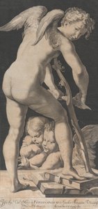 Amor vässar sin båge, 1645-72.