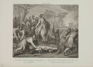 Förstörelsen av hedniska gudar av Mieszko I av Polen av Smuglewicz, Franciszek (1745-1807). Litografi, sent 1700-tal. Privat samling
