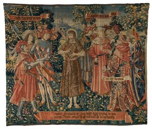 Gobeläng, St John Preaching (ull och siden)