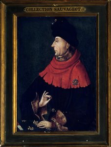 Porträtt av Jean utan rädsla, hertig av Bourgogne (1371-1419) Målning av Bourgogneskolan. Början av 1400-talet. Sol 0,29x0,21 m av Franco-Burgundian