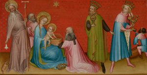 Tillbedjan av Magi med Saint Anthony Abbot av Franco Flemish Master