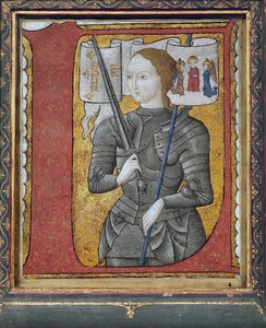 Historikerad initial föreställande Jeanne d