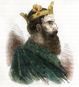 Porträtt av den bysantinske kejsaren Leon III Isaurian eller Syrier (680-741) (Leo III, Isaurian kejsare av Bysantinska riket) teckning från "I misteri del vaticano"" av Franco Mistrali 1843