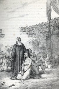 Roman Antiquite: The Christian Martyrs in the Amphitheatre (First Martyrs of the Church of Rome) Ritning från "" Misteri del Vaticano"" av Franco Mistrali av Franco Mistrali