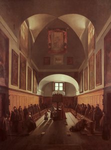 Kören i kapucinkyrkan i Rom av Francois Marius Granet