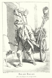 Kvastsäljare (gravyr) av Francois (after) Boucher
