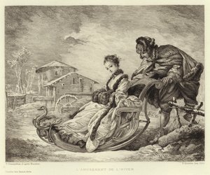 Vinternöje (gravyr) av Francois (after) Boucher