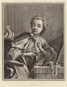 Morgonen (gravyr) av Francois (after) Boucher