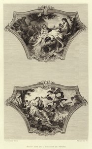 Mönster Däck från berättelsen om Psyche (gravyr) av Francois (after) Boucher