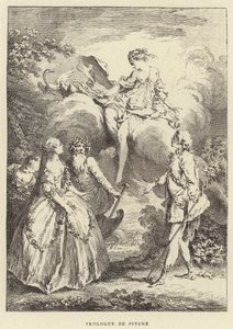 Prologue de Psyche (gravyr) av Francois (after) Boucher